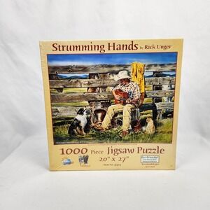 SunsOut "Strumming Hands" by Rick Unger 1000 Pc‎ Puzzle Cowboy Ranch #35304